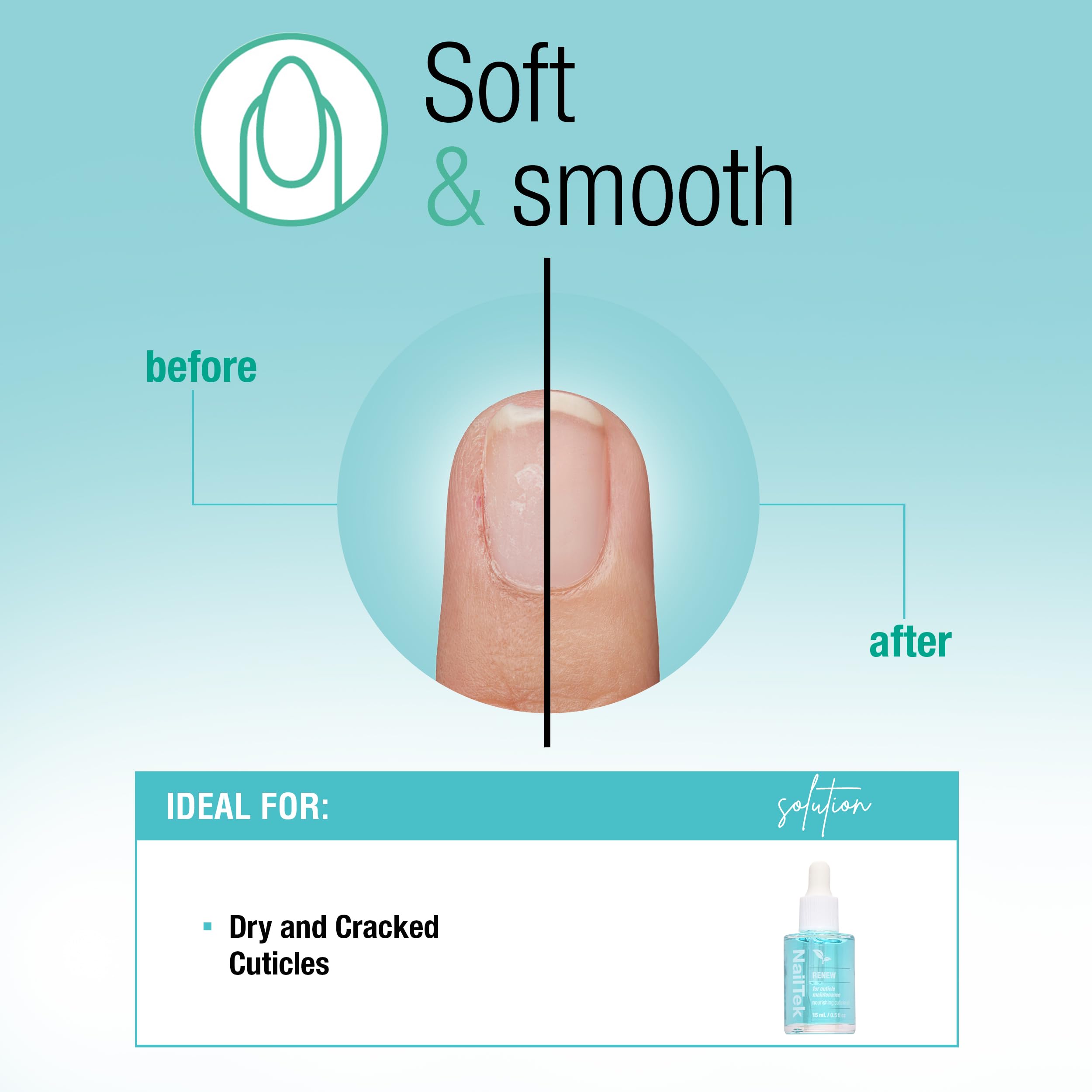 Nail Tek oil texture on skin absorbing fast to hydrate and soften