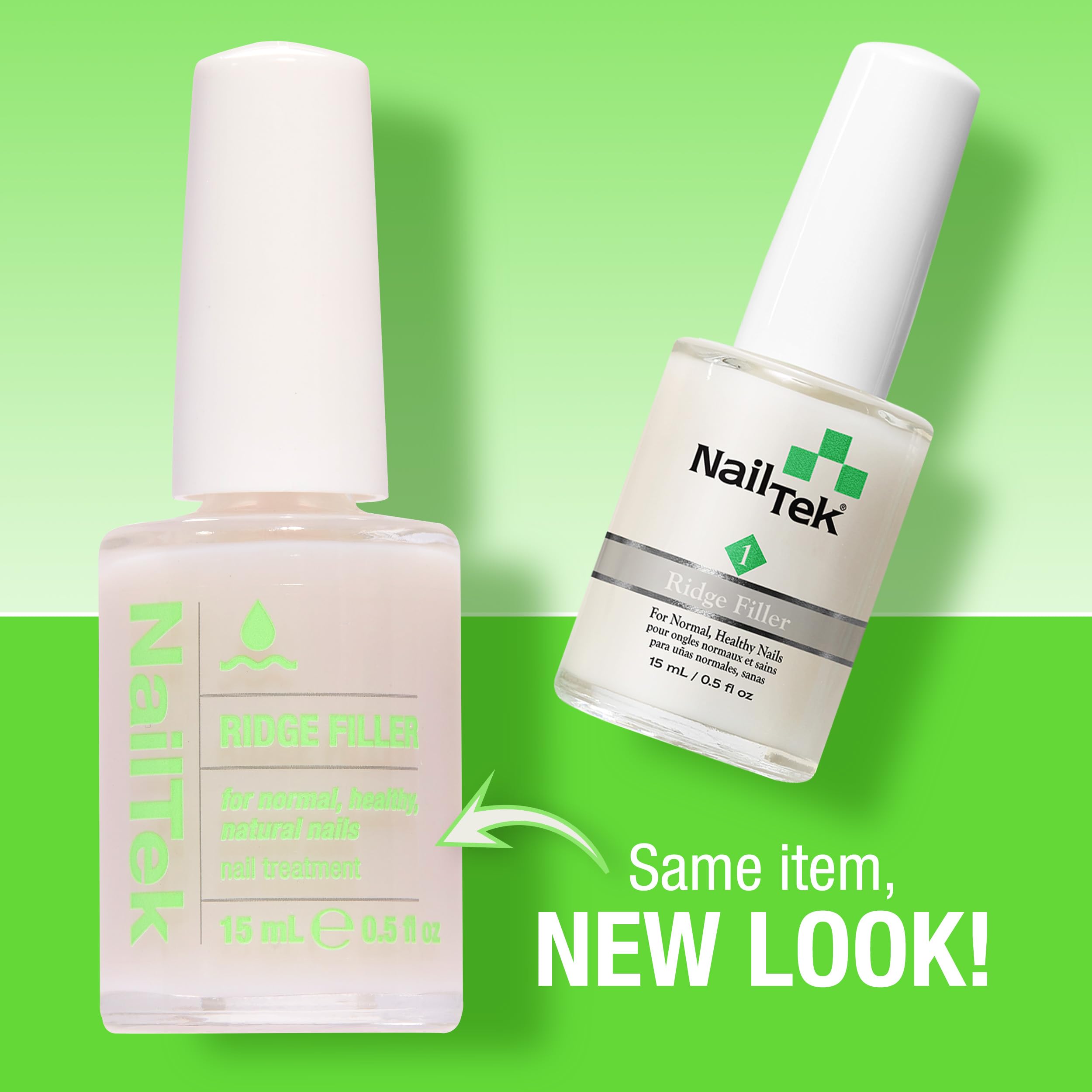 Nail Tek brush and cap demonstrating precise application for neat results
