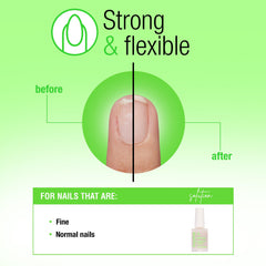 Clear polish swirl from Nail Tek showing lightweight, non-bulky finish