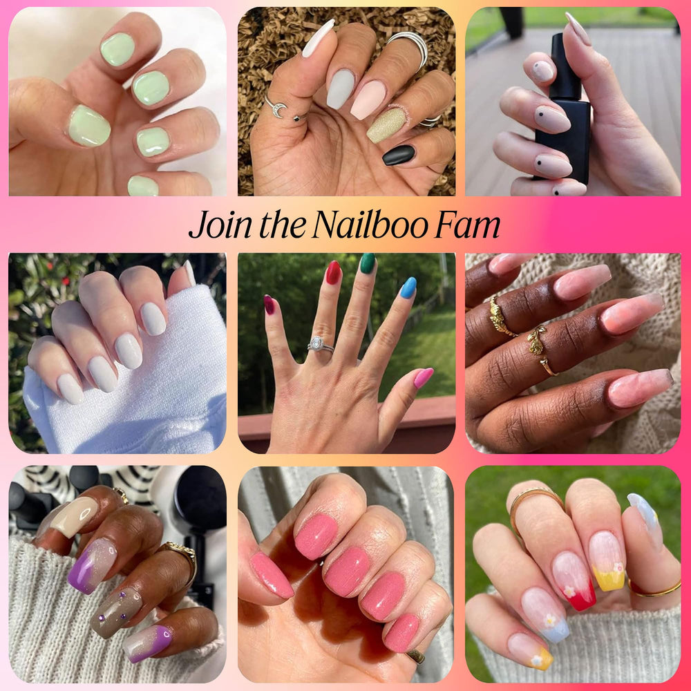 Nailboo nails stored in kit ready for reuse and easy travel convenience