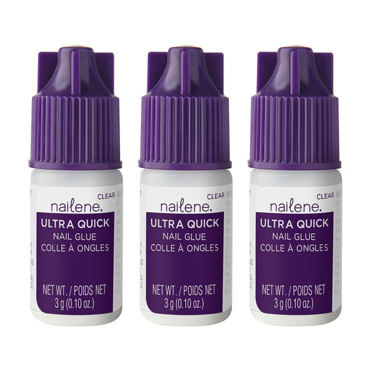 Nailene front packaging showing three glue tubes for value and convenience