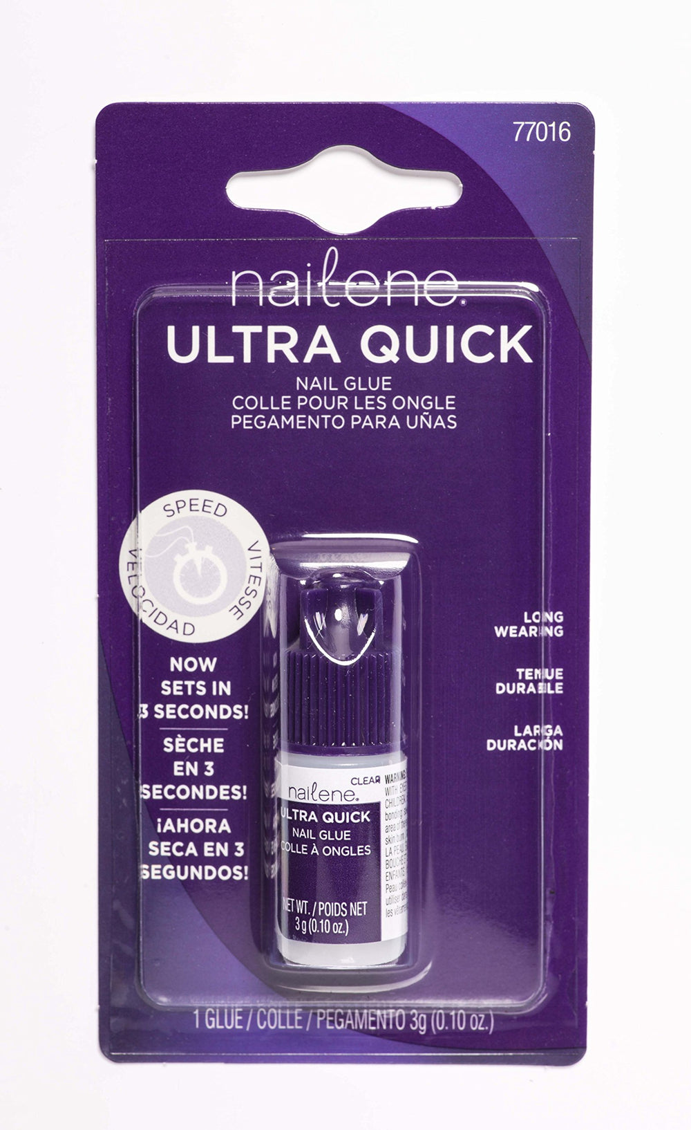 Nailene glue tubes staged with nail kit showing at-home salon use