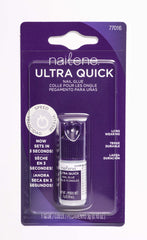 Nailene glue tubes staged with nail kit showing at-home salon use