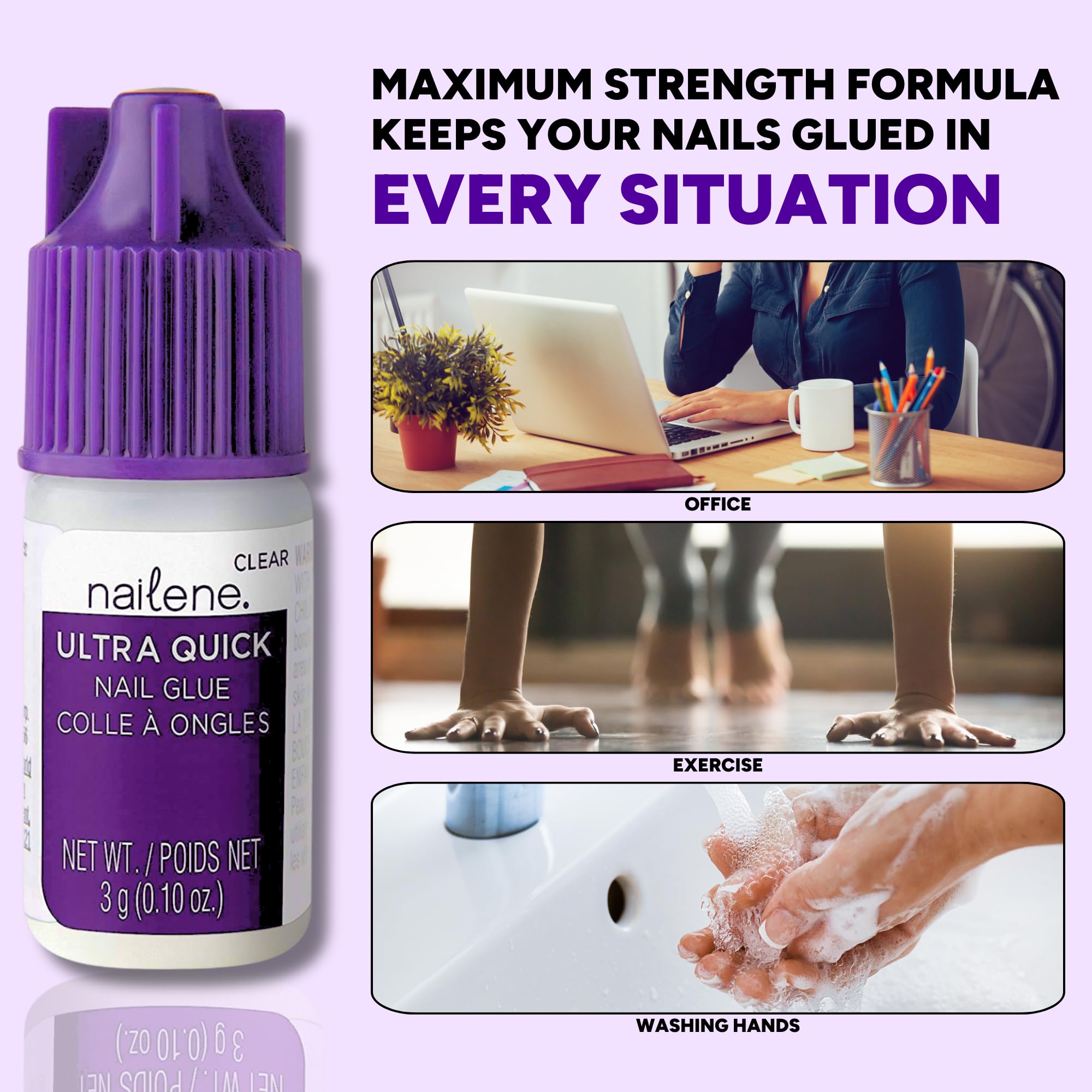 Nailene tubes beside hand for size comparison and travel convenience