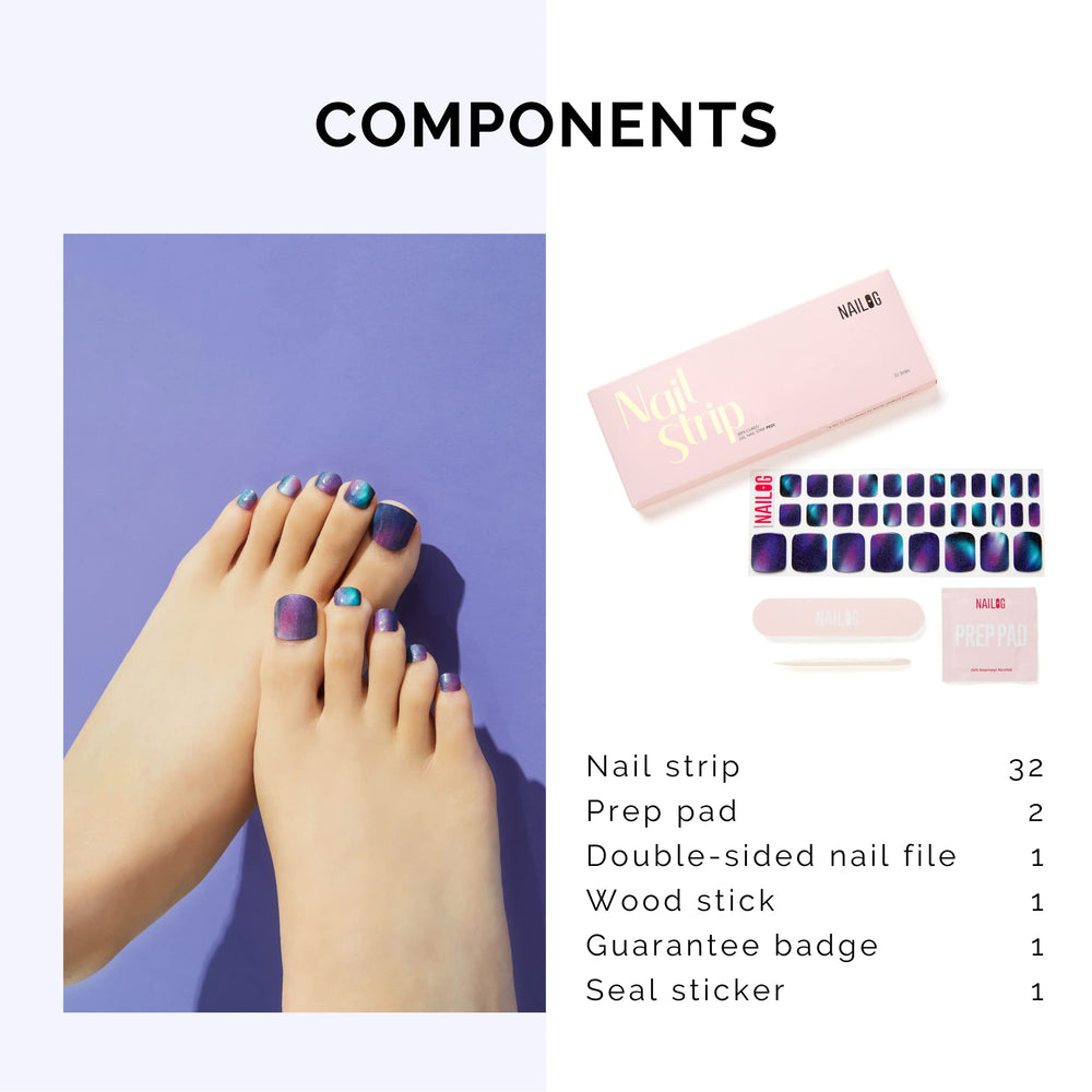 NAILOG included nail file and wipes showing easy prep benefit