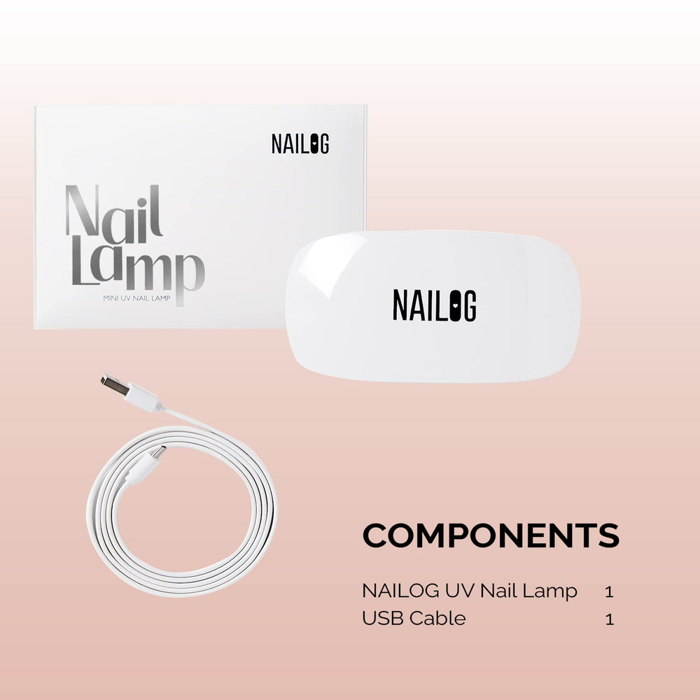 NAILOG placed on desk for hands-free curing and convenient use