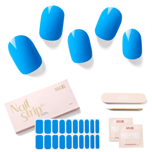 NAILOG front packaging showing Butterfly Blue design and contents for easy selection