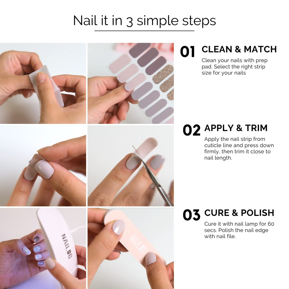NAILOG party-ready manicure in lifestyle setting conveying polished event-ready look