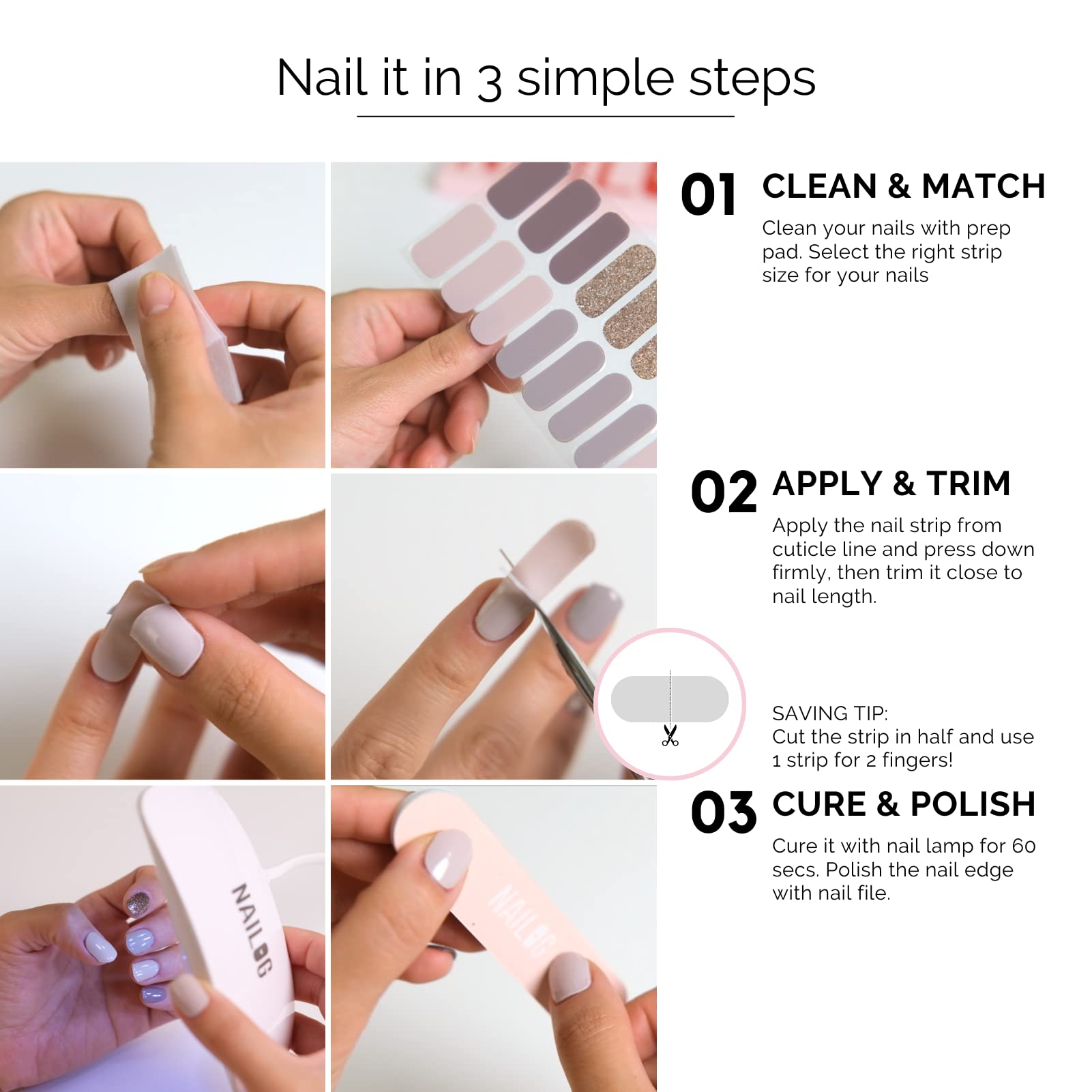 NAILOG lifestyle shot of woman showing manicure for stylish everyday confidence