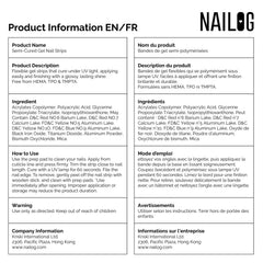 NAILOG nail file and wipes detail for clean, precise application