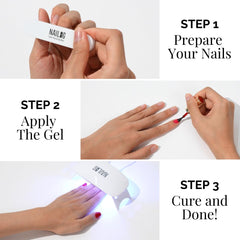 NAILOG soak-off removal demo showing easy, clean polish removal