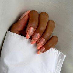 Nails Inc Bella swatch stroke highlighting streak-free neon coral coverage