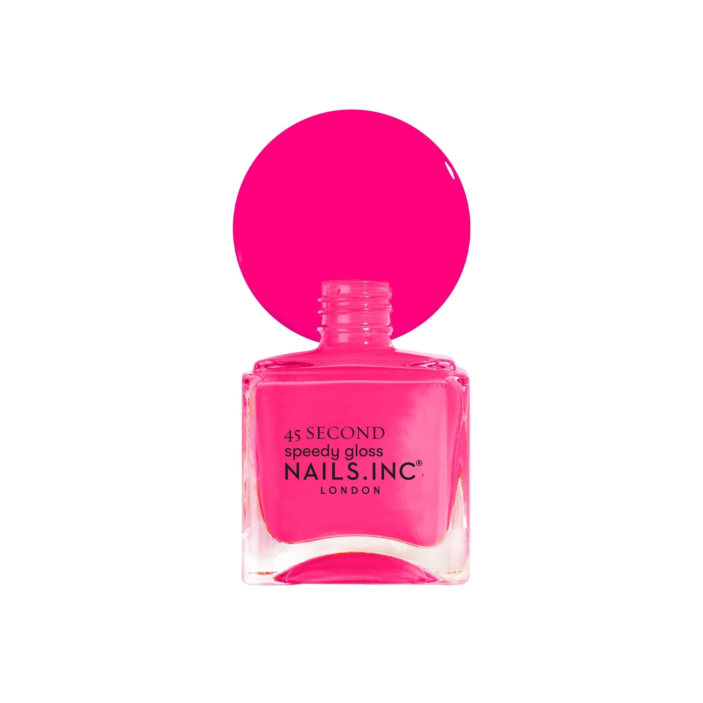 Nails Inc Blake in a summer styling scene showing bold color for outfits