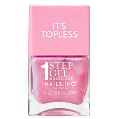 Nails Inc front packaging showing Danielle magenta shimmer and glossy benefit