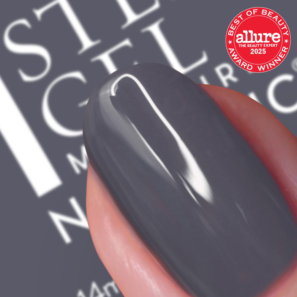 Nails Inc close-up of wide hugging brush delivering even coverage benefit