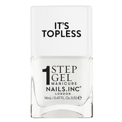 Nails Inc It’s Topless Emma front packaging showing glossy bottle and shade for easy identification