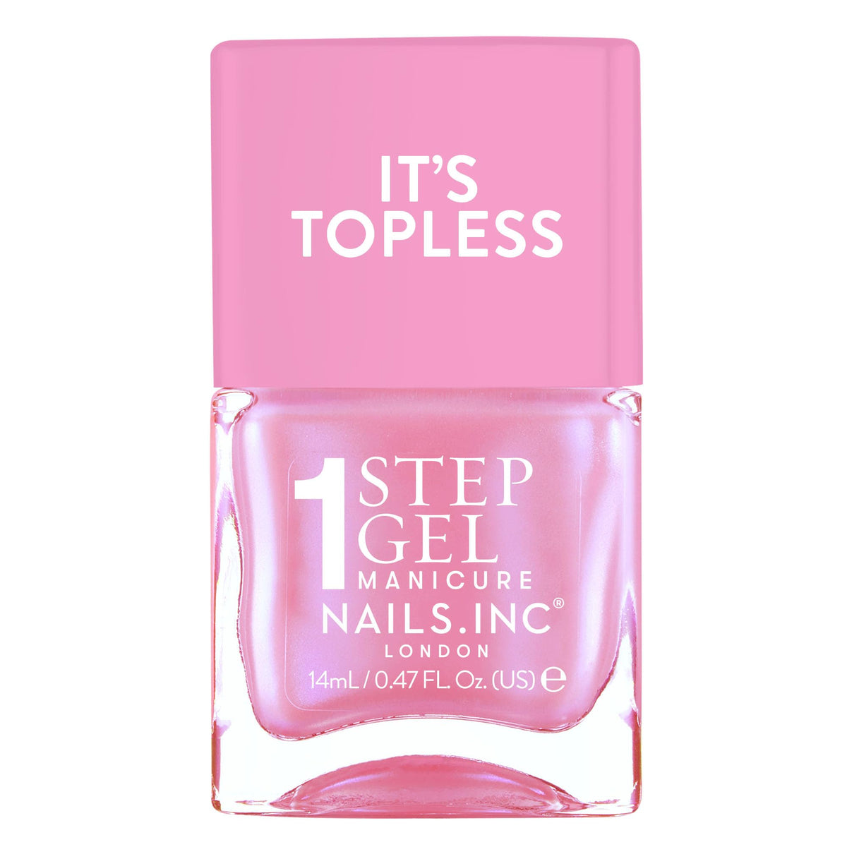 Nails Inc bottle front view showing Addison shade and glossy benefit