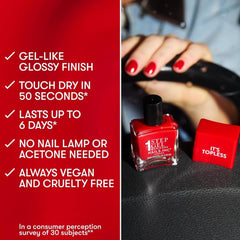Nails Inc close-up shimmer highlights glass particles for salon-like reflective shine