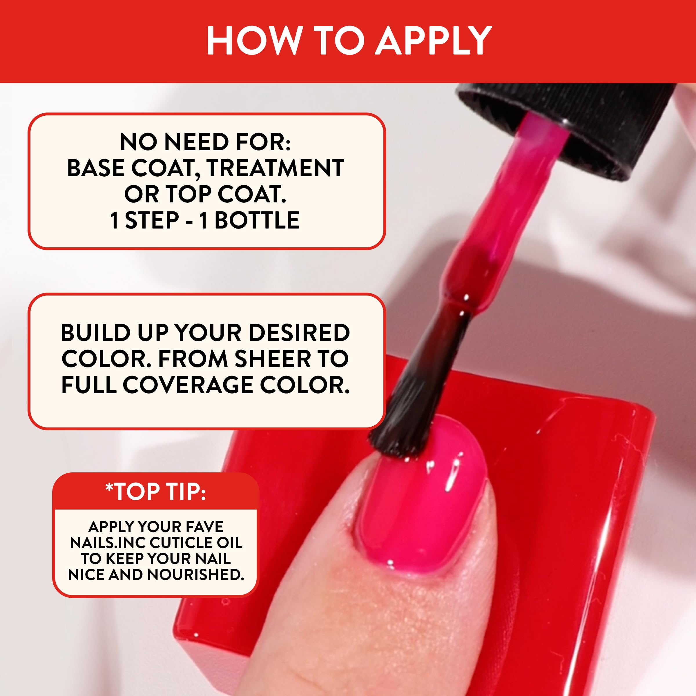 Nails Inc removable cap used as mani station demonstrating steady painting benefit