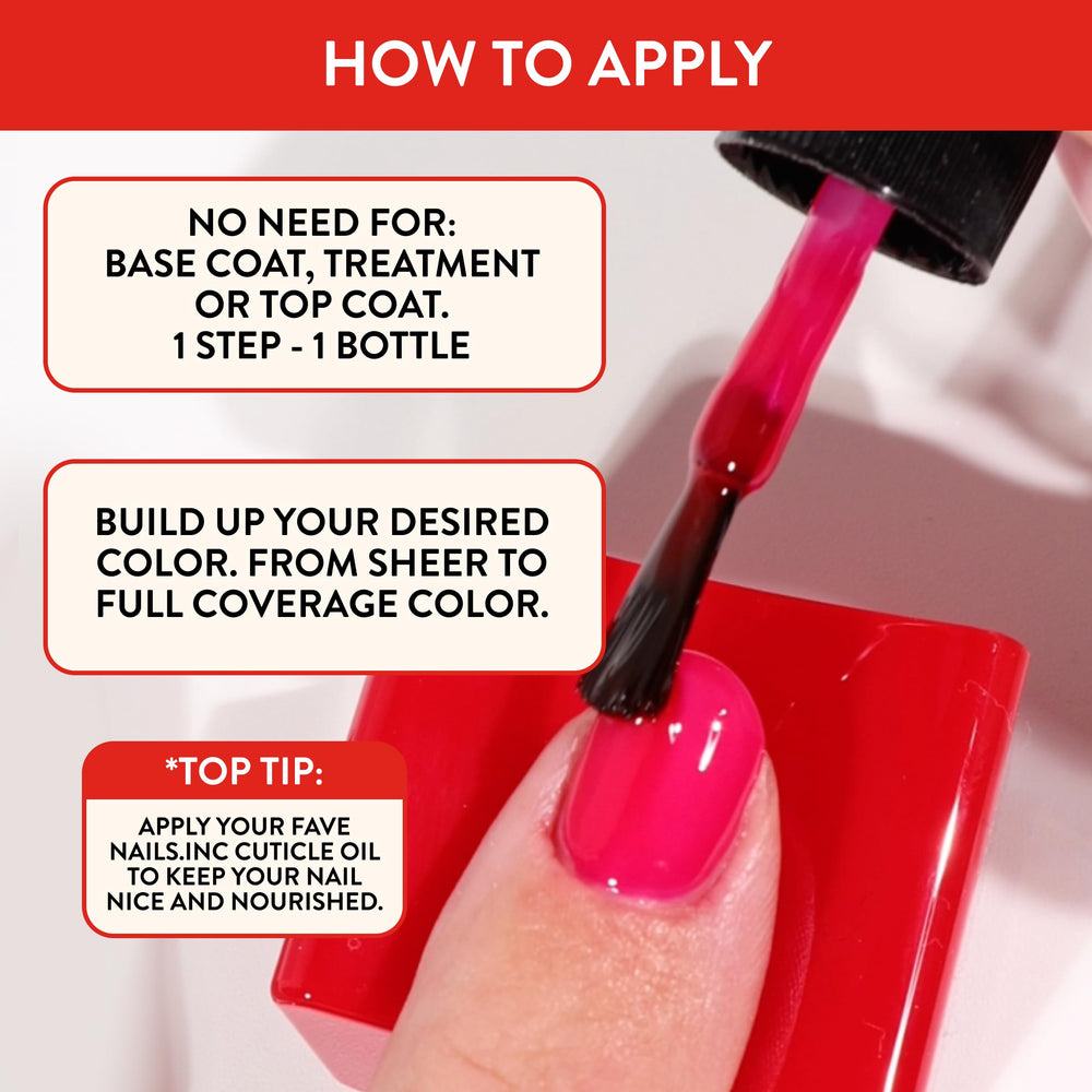 Nails Inc removable cap used as mani station demonstrating steady painting benefit