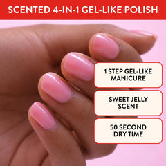 Nails Inc patented wide-hugging brush applying polish for flawless coverage benefit