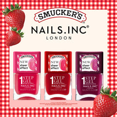 Nails Inc glossy texture close-up highlighting glass-particle shine benefit