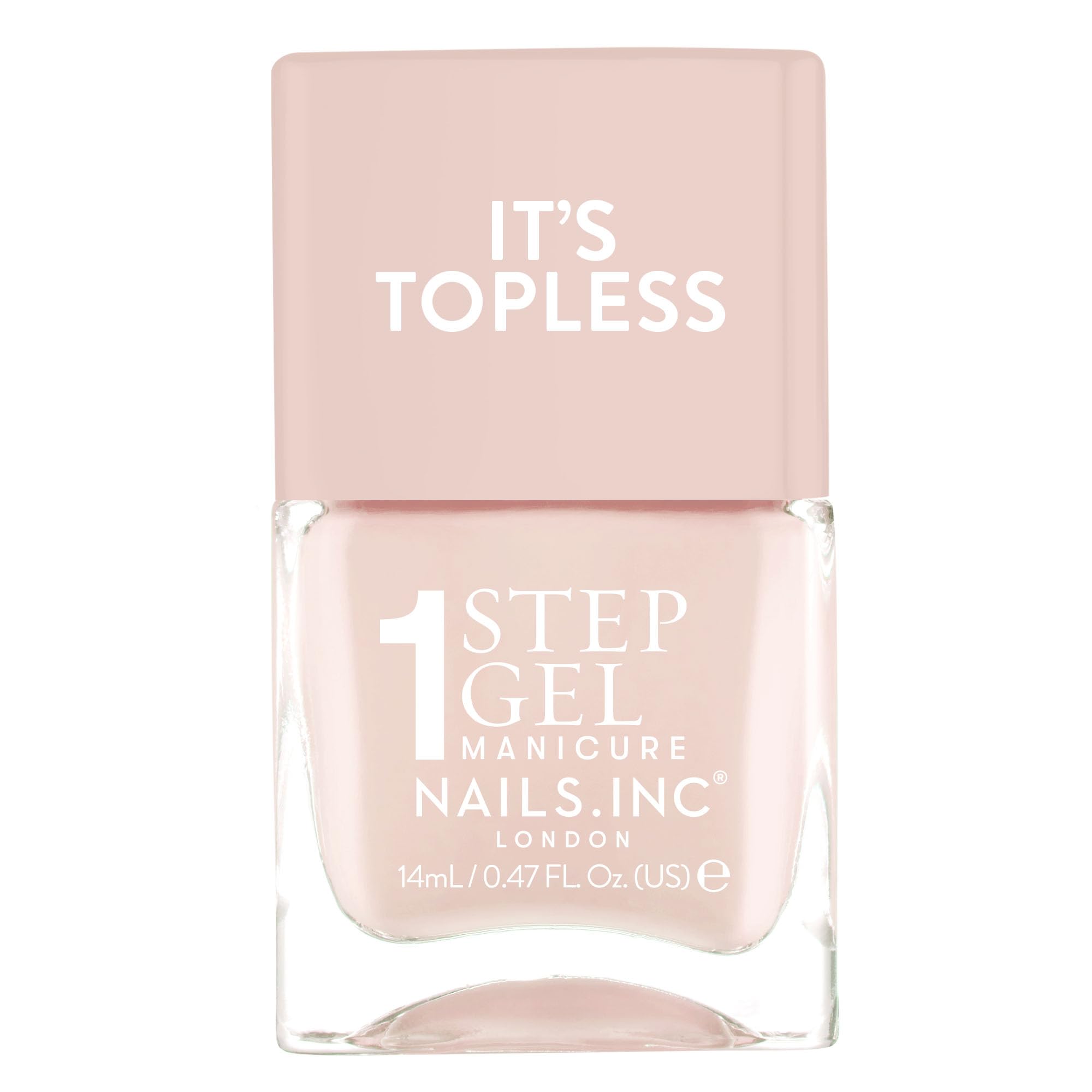 Nails Inc bottle front view showing Renee shade and clean packaging benefit