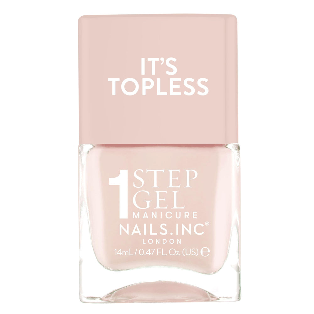 Nails Inc bottle front view showing Renee shade and clean packaging benefit