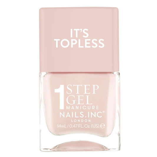 Nails Inc bottle front view showing Renee shade and clean packaging benefit