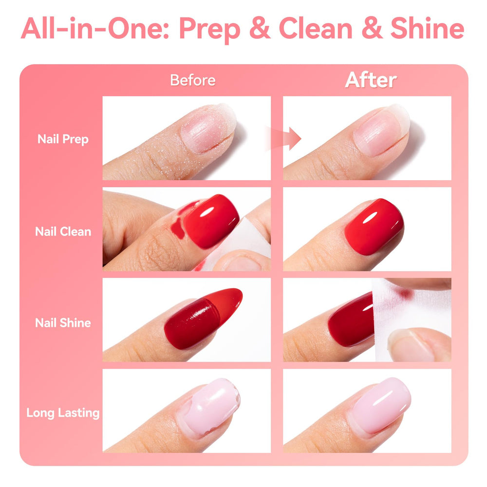 Nailshion after curing glossy nail finish from tacky layer removal