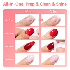 Nailshion after curing glossy nail finish from tacky layer removal