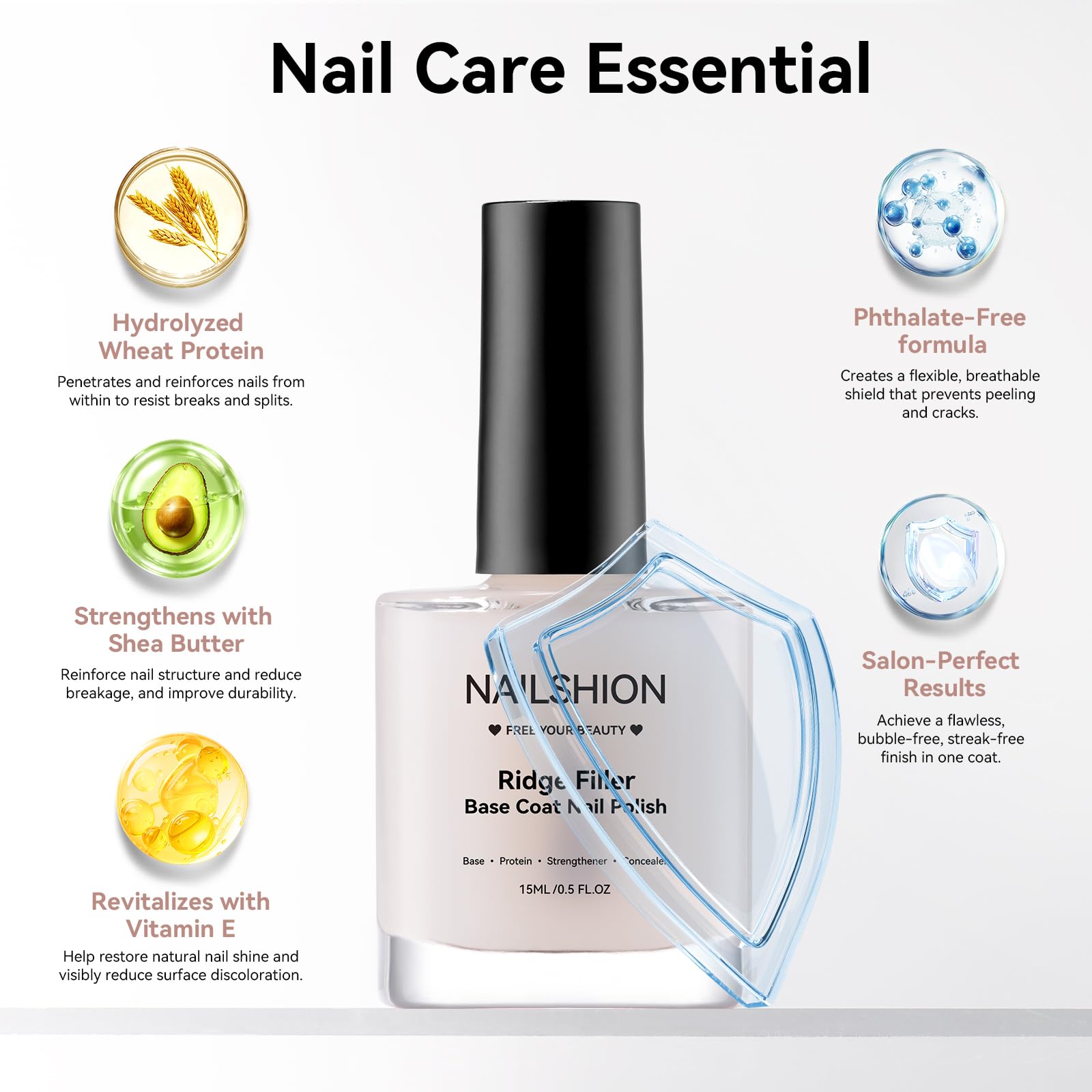 Hand applying Nailshion base coat with brush showing easy application and fast drying