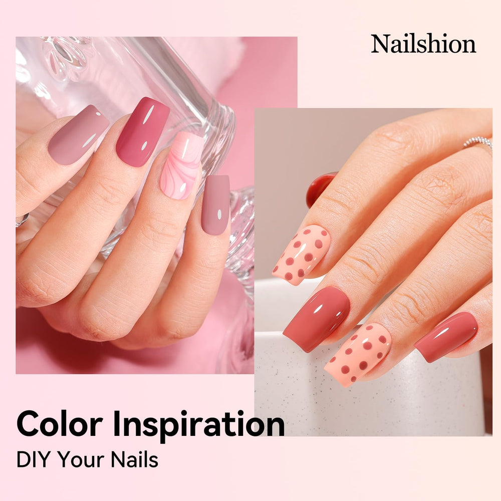 Nailshion polish being applied to fingertips for quick-dry at-home manicure benefit