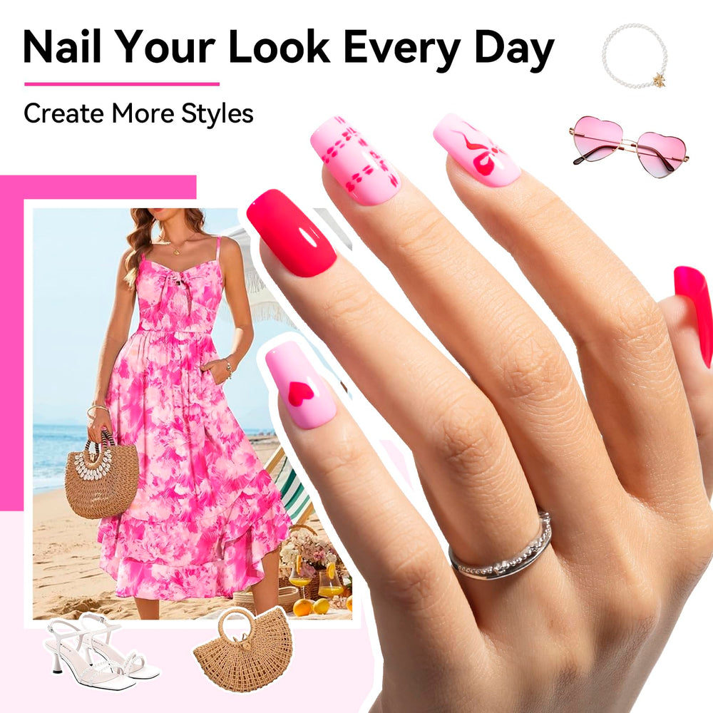Nailshion painted model hands showcasing salon-quality glossy finish