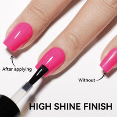 Nailshion bottle cap and neck detail for easy controlled application benefit