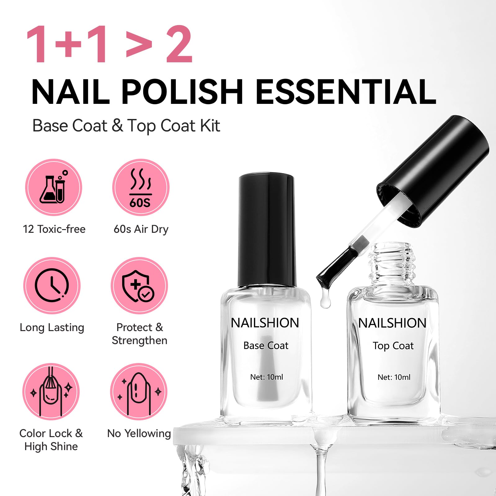 Nailshion bottle close-up showing label clarity and premium finish