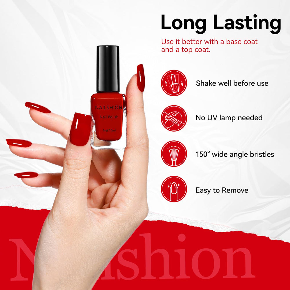 Nailshion bottle next to ruler shows compact 0.35 fl oz travel-friendly size