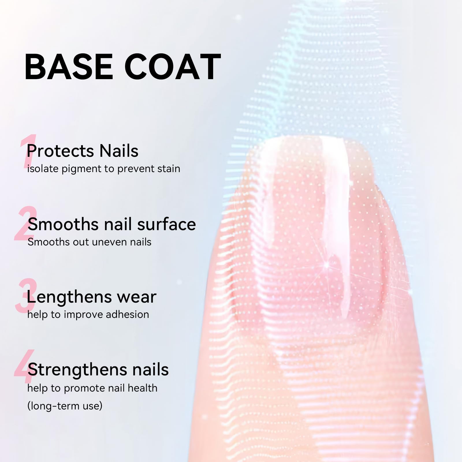 Nailshion brush detail with flexible wide bristles for smooth strokes