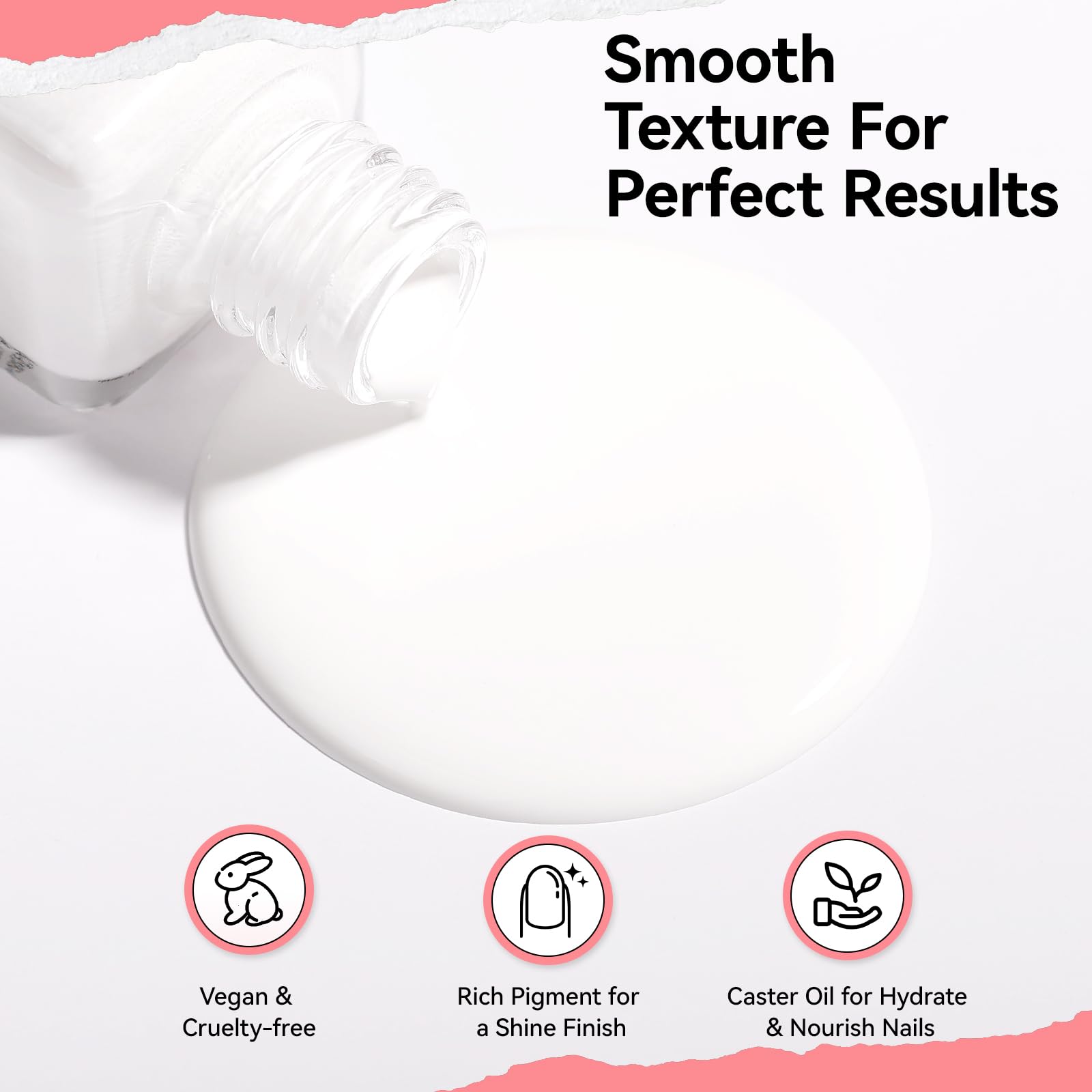 Nailshion brush stroke detail demonstrating smooth, streak-free application benefit