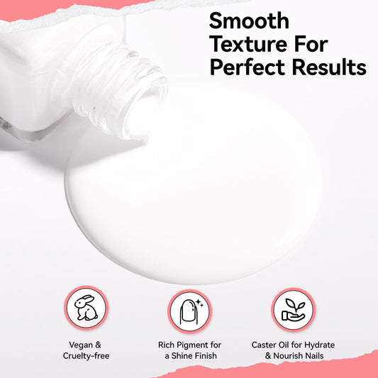 Nailshion brush stroke detail demonstrating smooth, streak-free application benefit