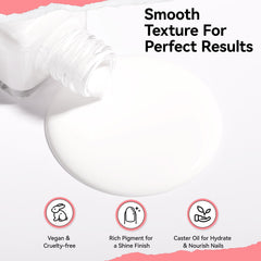 Nailshion brush stroke detail demonstrating smooth, streak-free application benefit