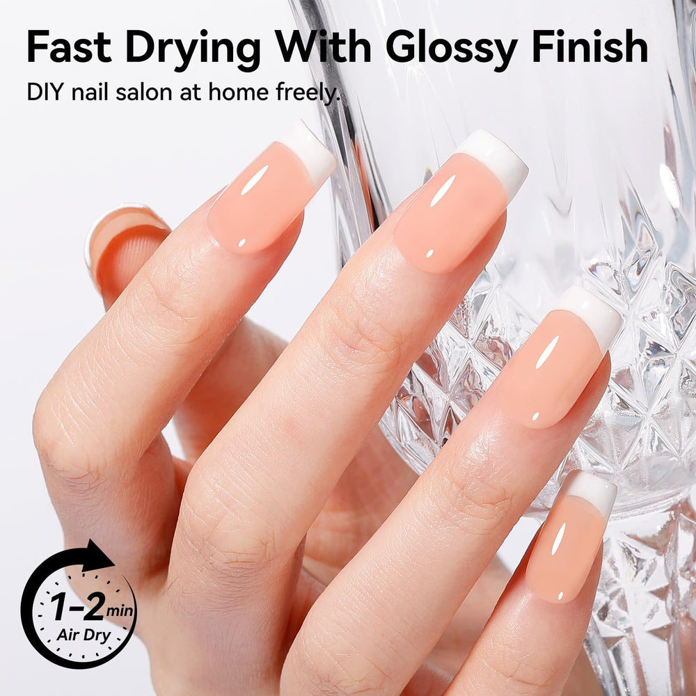 Nailshion brush stroke on nail swatch showing buildable translucent coverage