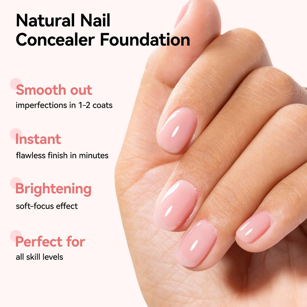 Nailshion closeup texture finish reveals glossy smooth surface for concealed ridges