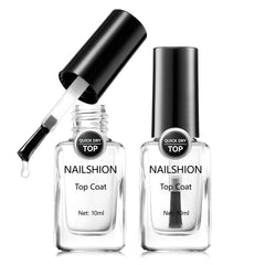 Nailshion front packaging two-pack showing bottles and high shine benefit