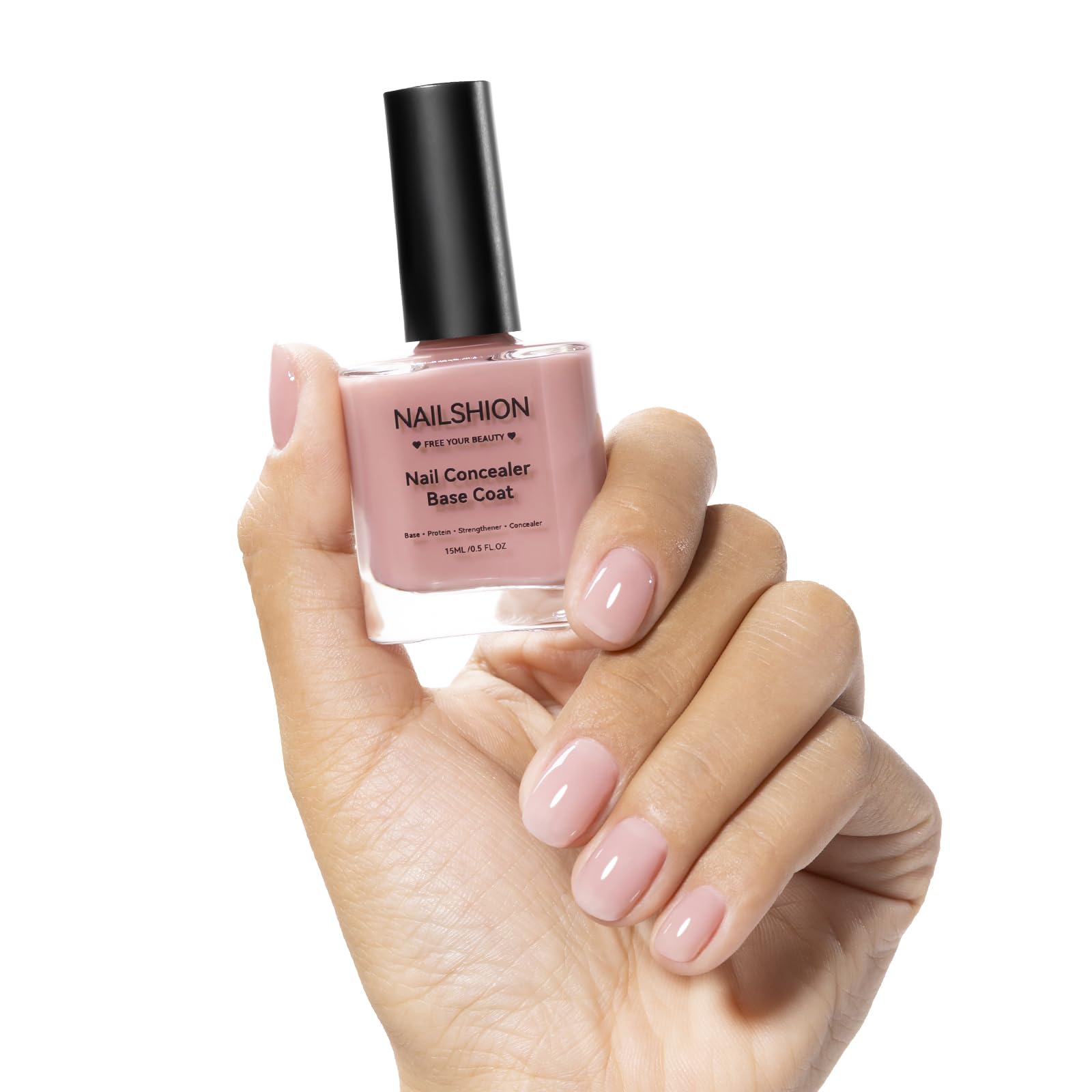 Nailshion front packaging showing bottle and label, presents polished professional look