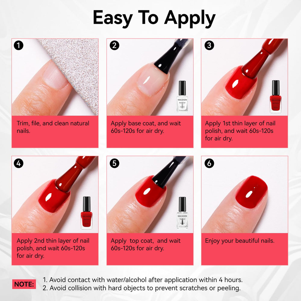 Nailshion finished nails in lifestyle shot showing high shine and salon look