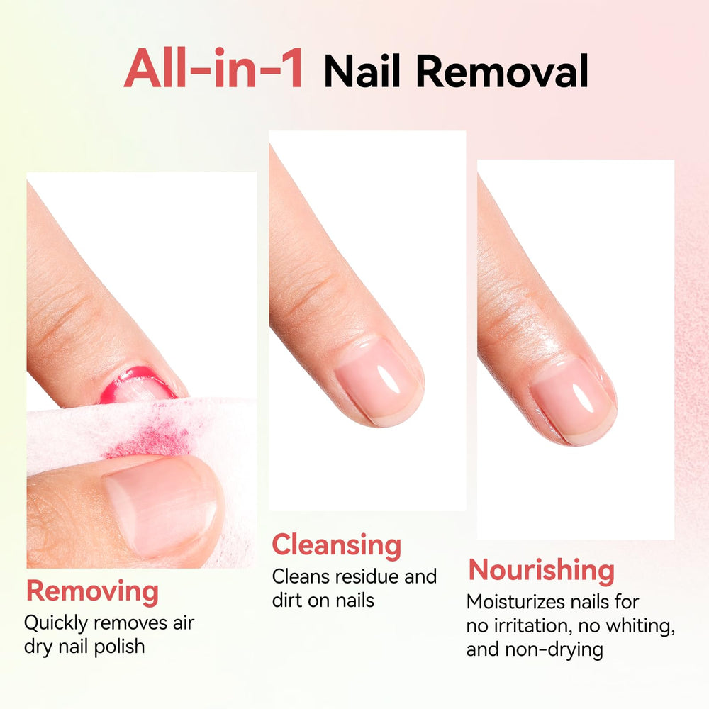 Nailshion in-hand removing polish demonstrating fast, mess-free removal