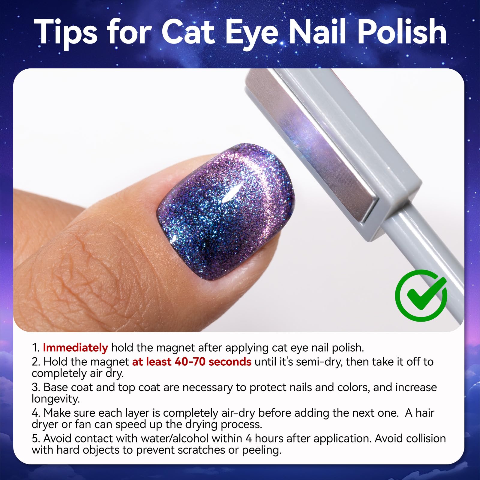 Nailshion ingredients label close-up highlighting castor oil benefit