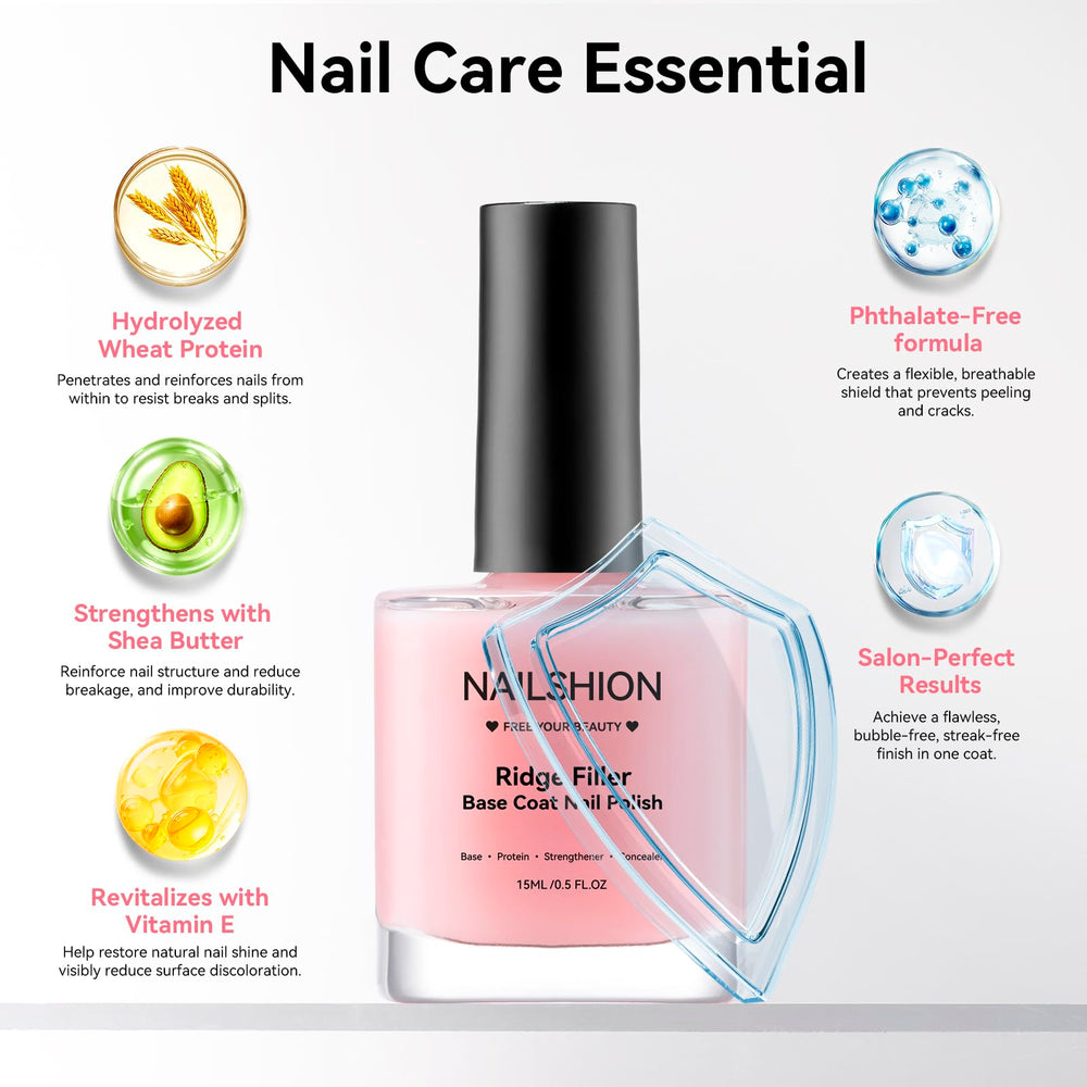 Nailshion ingredients label highlighting protein and nourishing benefits