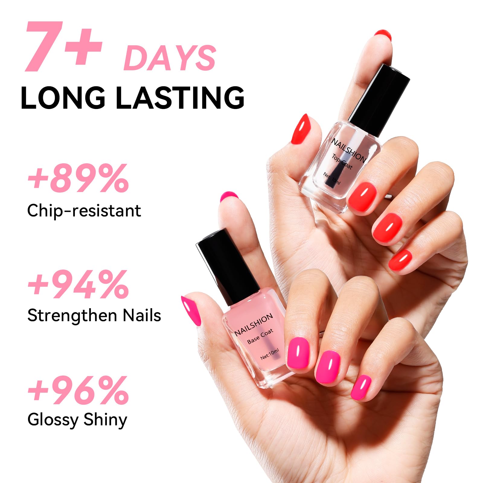 Nailshion lifestyle manicure on table illustrating salon results